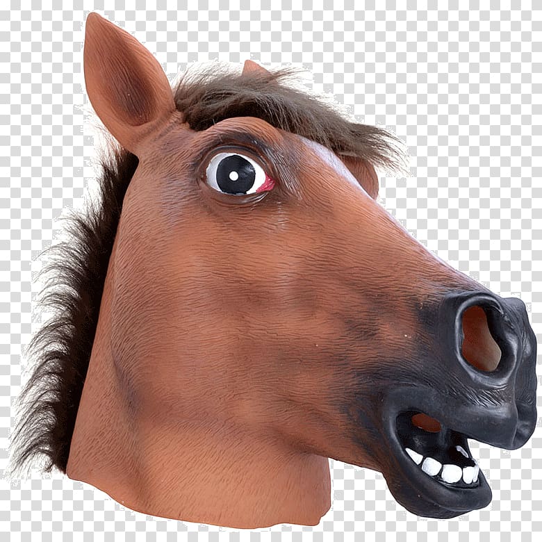 Horse head mask Costume party, horse transparent background PNG clipart