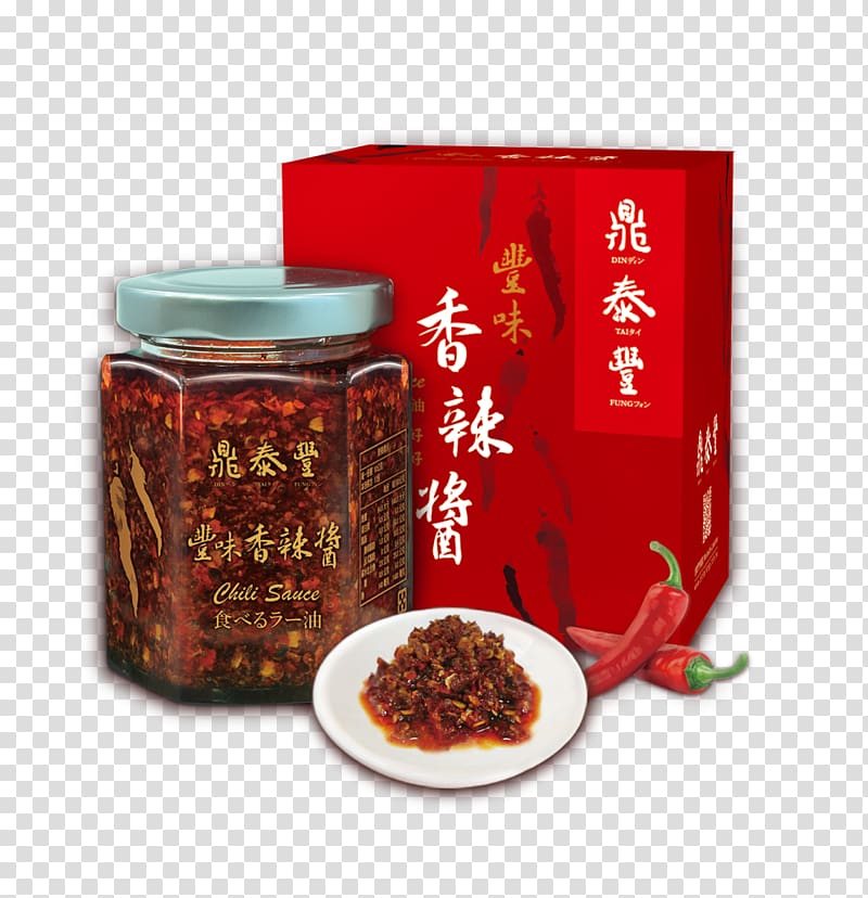 Chili oil XO sauce Crushed red pepper Din Tai Fung Hot Sauce, chili sauce transparent background PNG clipart