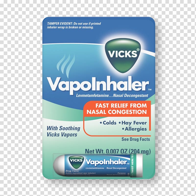 Vicks VapoRub Decongestant Inhaler Nasal spray, nose transparent background PNG clipart