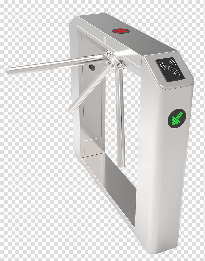 Turnstile Zkteco Boom barrier Access control System, security guard transparent background PNG clipart