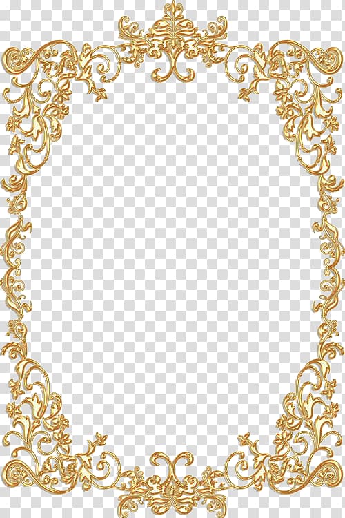 brown floral frame illustration, Borders and Frames Frames Gold Vintage , gold border transparent background PNG clipart
