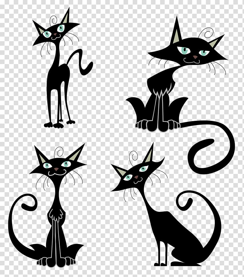 Black cat , cat transparent background PNG clipart