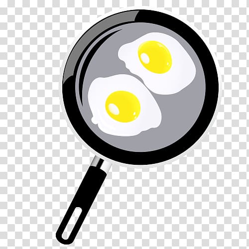 Fried egg Cartoon , Cartoon magnifying glass transparent background PNG clipart