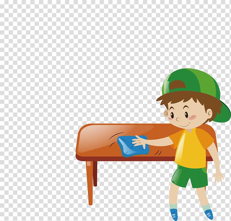 Table Cleaning , Wipe the table boy transparent background PNG clipart