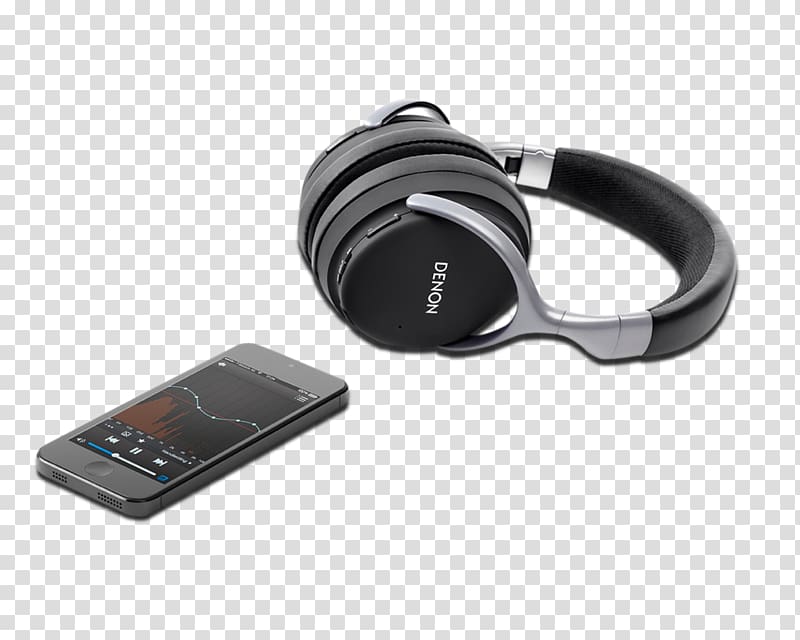 Noise-cancelling headphones Denon AH-GC20 Active noise control, headphones transparent background PNG clipart