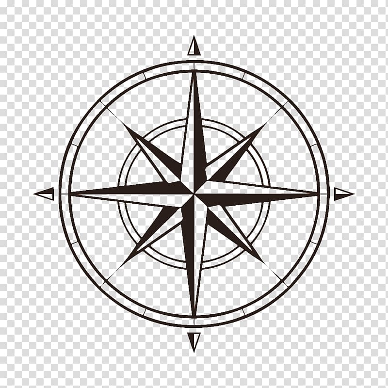 round logo, North Compass rose Map , compass transparent background PNG clipart