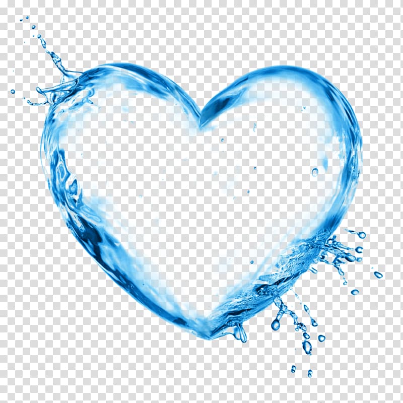 blue heart-shaped spray transparent background PNG clipart