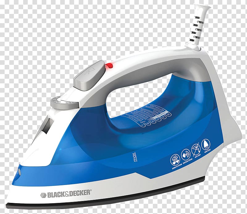 Clothes iron Steam Black & Decker Ironing Clothing, PLANCHA transparent background PNG clipart