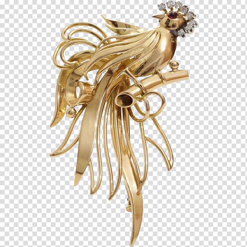 Earring Bird Jewellery Brooch Gold, Bird transparent background PNG clipart