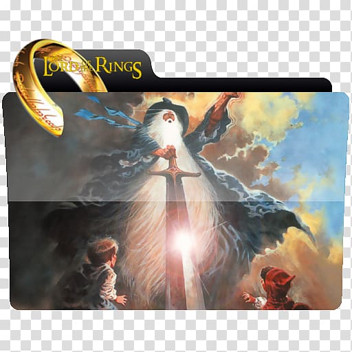 The Lord of the Rings Gandalf Frodo Baggins Film Animation, lord of the rings transparent background PNG clipart