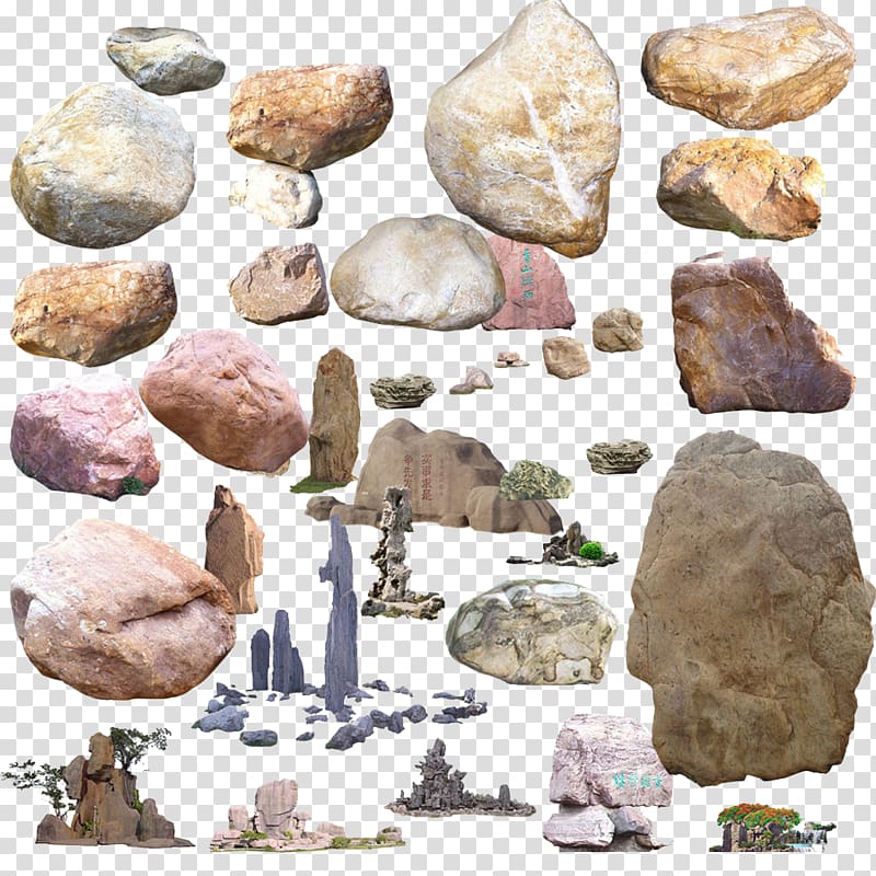 assorted stones , Pebble Stone , stone transparent background PNG clipart