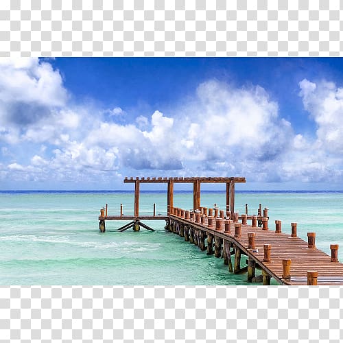 Caribbean Playa del Carmen Pier Gulf of Mexico Shore, pier transparent background PNG clipart