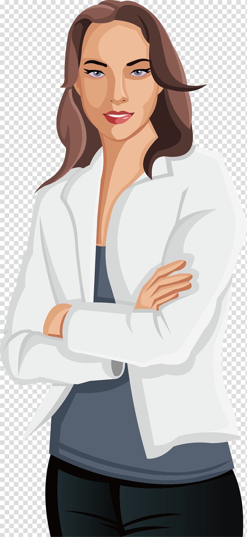 brown haired female illustration, Woman Cartoon Illustration, woman transparent background PNG clipart