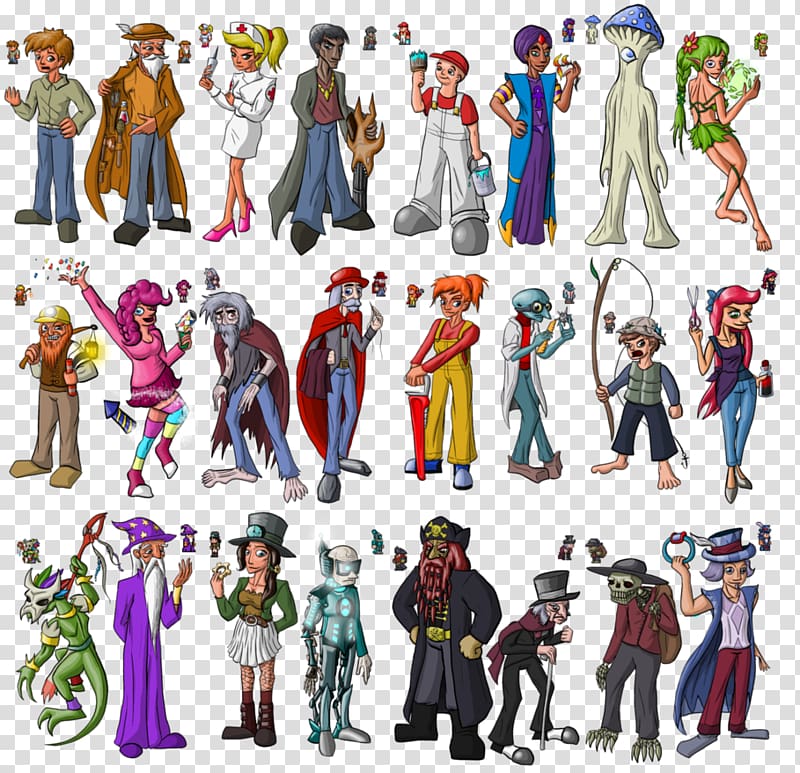 Terraria Fan art Non-player character Drawing, character gallery transparent background PNG clipart