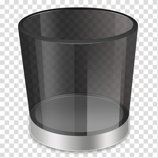 black and gray glass vase illustration, angle cylinder glass, Trash Empty transparent background PNG clipart