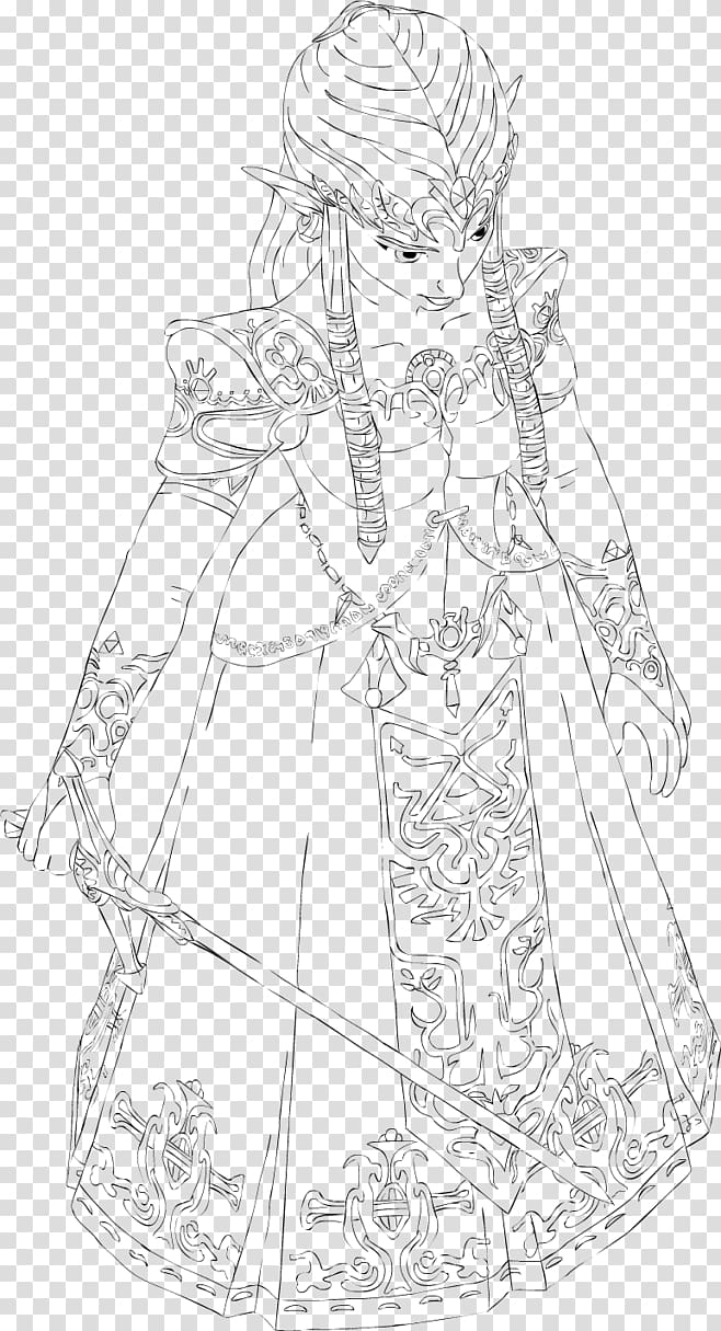 The Legend of Zelda: Twilight Princess HD Princess Zelda Link Drawing, sailor moon transparent background PNG clipart