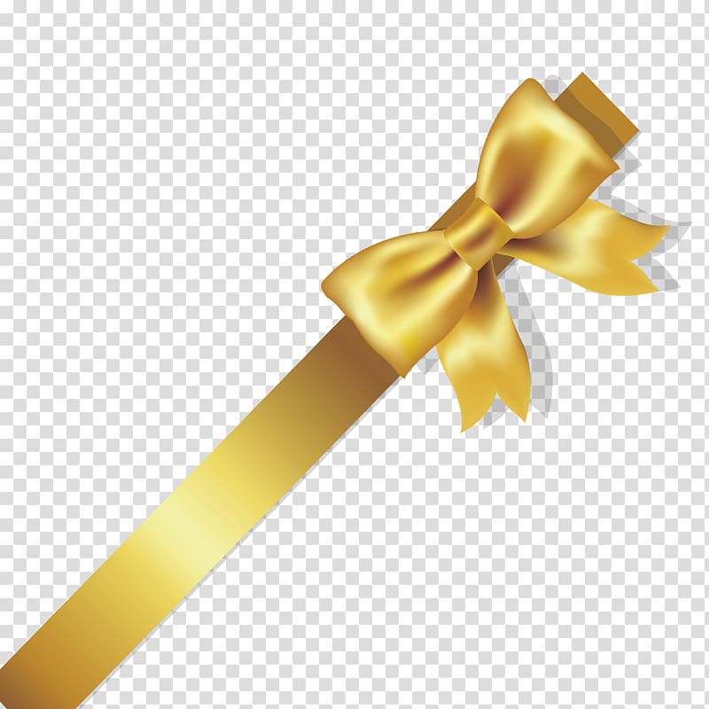 yellow ribbon, Gold Euclidean , Golden Bow transparent background PNG clipart