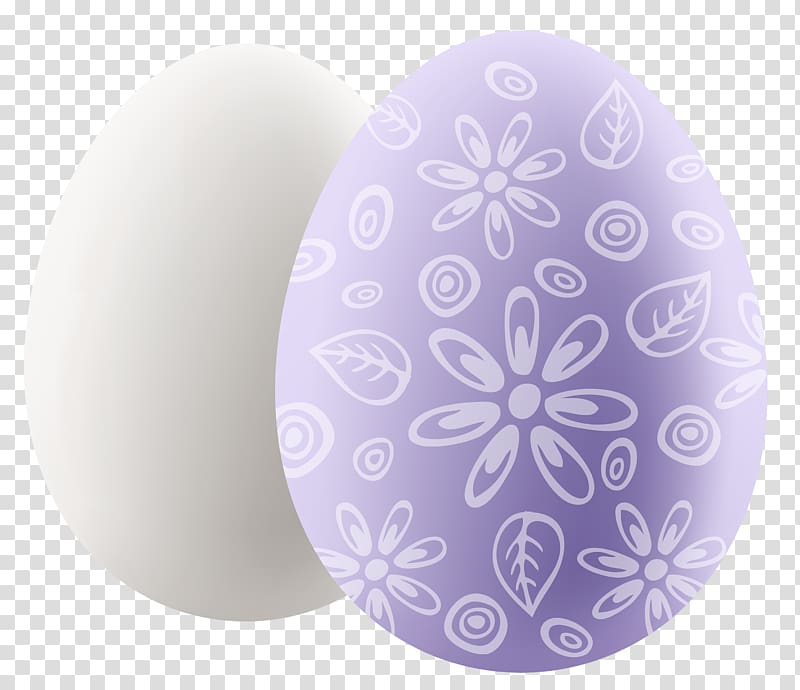 two white and purple floral egg art, Easter egg Purple Design, Easter Eggs Decor transparent background PNG clipart
