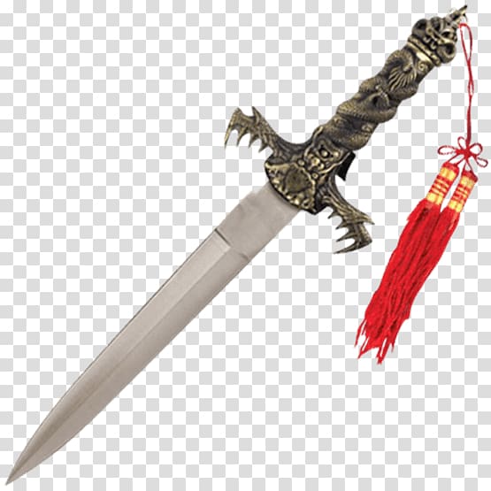 Bowie knife Dagger Sword Throwing knife, knife transparent background PNG clipart