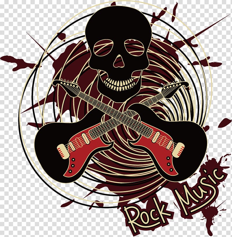 Rock music Illustration, Musical background elements transparent background PNG clipart