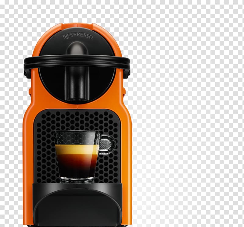 Coffeemaker Espresso Machines Nespresso Single-serve coffee container, orange glow transparent background PNG clipart