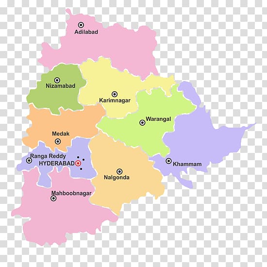 Nizamabad district Ranga Reddy district Warangal Khammam Karimnagar district, map transparent background PNG clipart