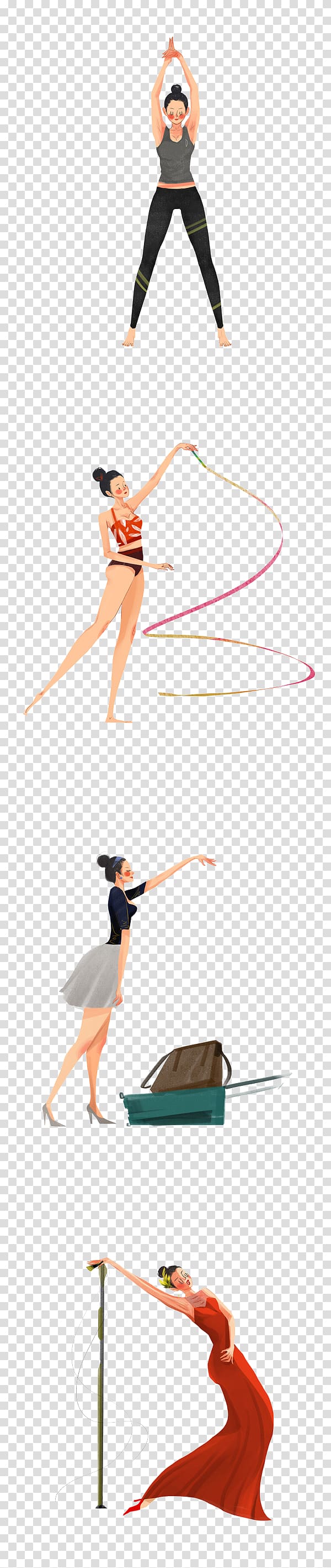 Gymnastics Girl, Gymnastics girl transparent background PNG clipart