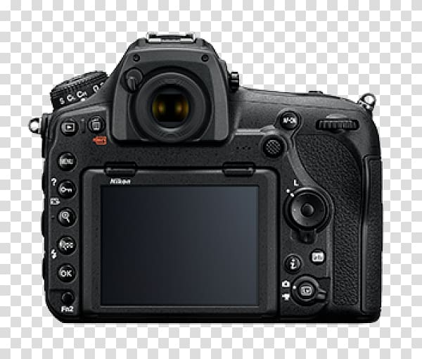 Nikon D850 Nikon D5 Nikon DX format Digital SLR, canon digital camera on tripod transparent background PNG clipart