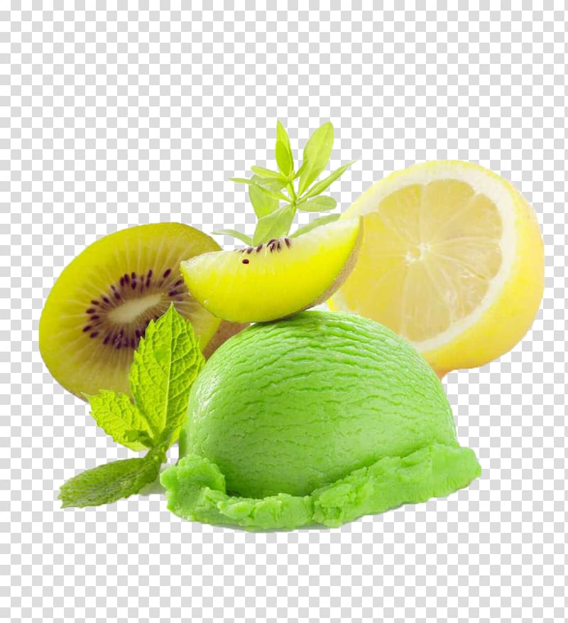 Green tea ice cream Gelato Chocolate ice cream, Authentic fruit ice cream transparent background PNG clipart