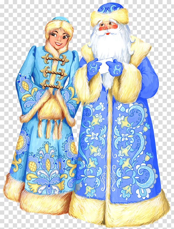Snegurochka Ded Moroz New Year grandfather , Dame tu cosita transparent background PNG clipart