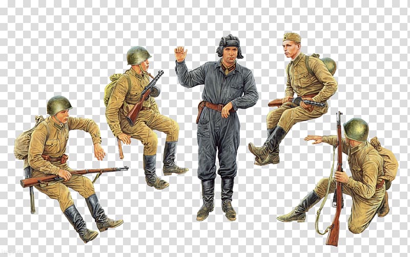 Soviet Union Second World War 1:35 scale Tank Soldier, soldiers transparent background PNG clipart