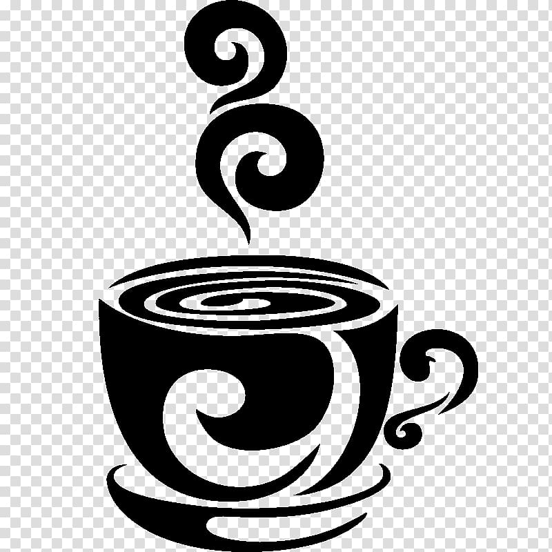 Coffee cup Espresso Cafe Stencil, Coffee transparent background PNG clipart