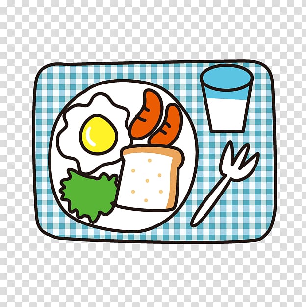 Breakfast Roti Buffet Milk , Hand-painted cartoon breakfast transparent background PNG clipart