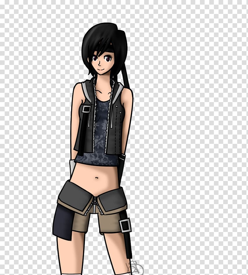 Shoulder Cartoon, yuffie kingdom hearts transparent background PNG clipart