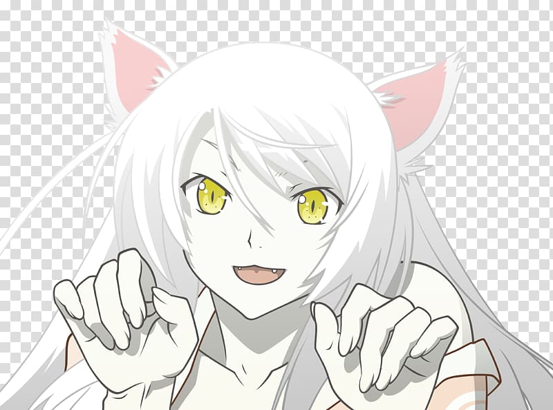 Monogatari Series Nekomonogatari Tsubasa: Reservoir Chronicle Catgirl Anime, Anime transparent background PNG clipart