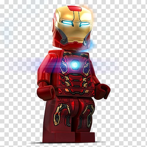 LEGO Iron-Man minifig, Lego Marvel's Avengers Lego Marvel Super Heroes Iron Man Bruce Banner Spider-Man, Iron Man transparent background PNG clipart