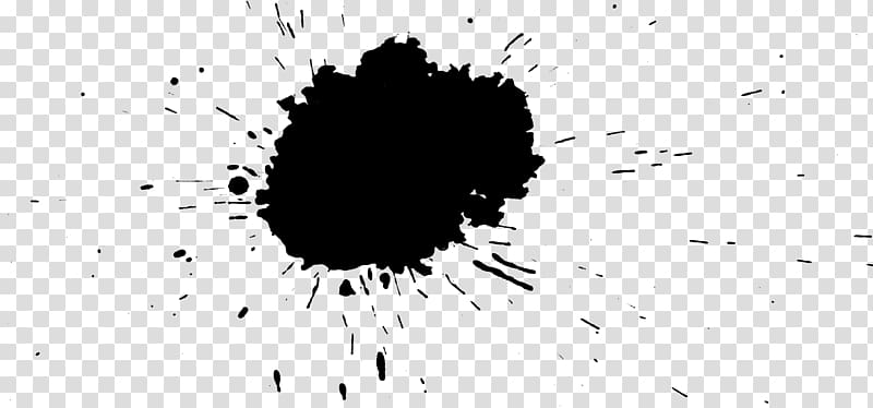 Graphic design Black and white , splat transparent background PNG clipart