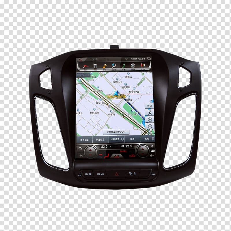 2013 Ford Focus 2012 Ford Focus Car GPS navigation device, Fox big screen vertical screen smart navigation transparent background PNG clipart