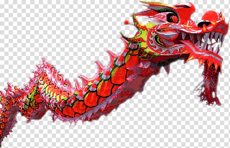 Dragon dance Lion dance Costume, Dragon transparent background PNG clipart