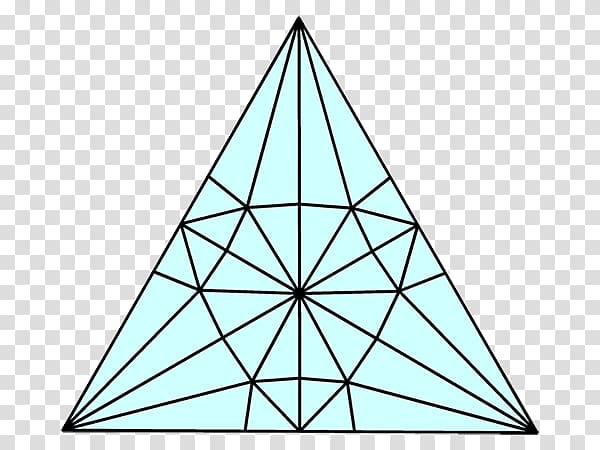 Barycentric subdivision Triangle Symmetry Self-similarity Fractal, fractal geometry transparent background PNG clipart