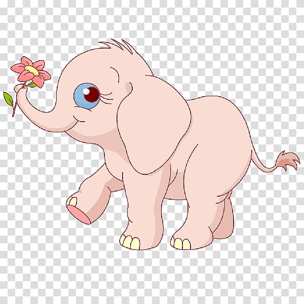 Indian elephant African elephant Mammal, cute elephant transparent background PNG clipart