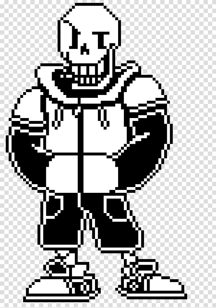 Sprite Pixel art Undertale Papyrus, backbone transparent background PNG clipart