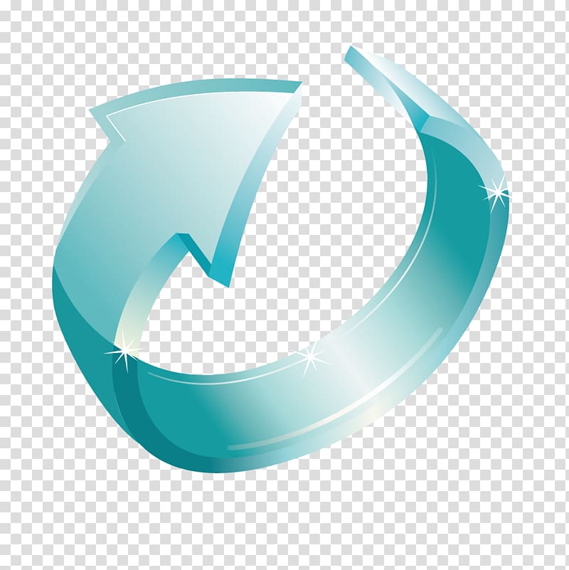 Blue Arrow Euclidean Rotation, One-way arrow transparent background PNG clipart