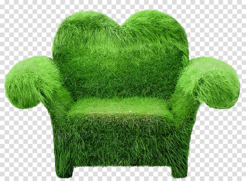 green fur loveseat, Topiary Tree Hedge Garden, Topiary Heart Single Seat transparent background PNG clipart