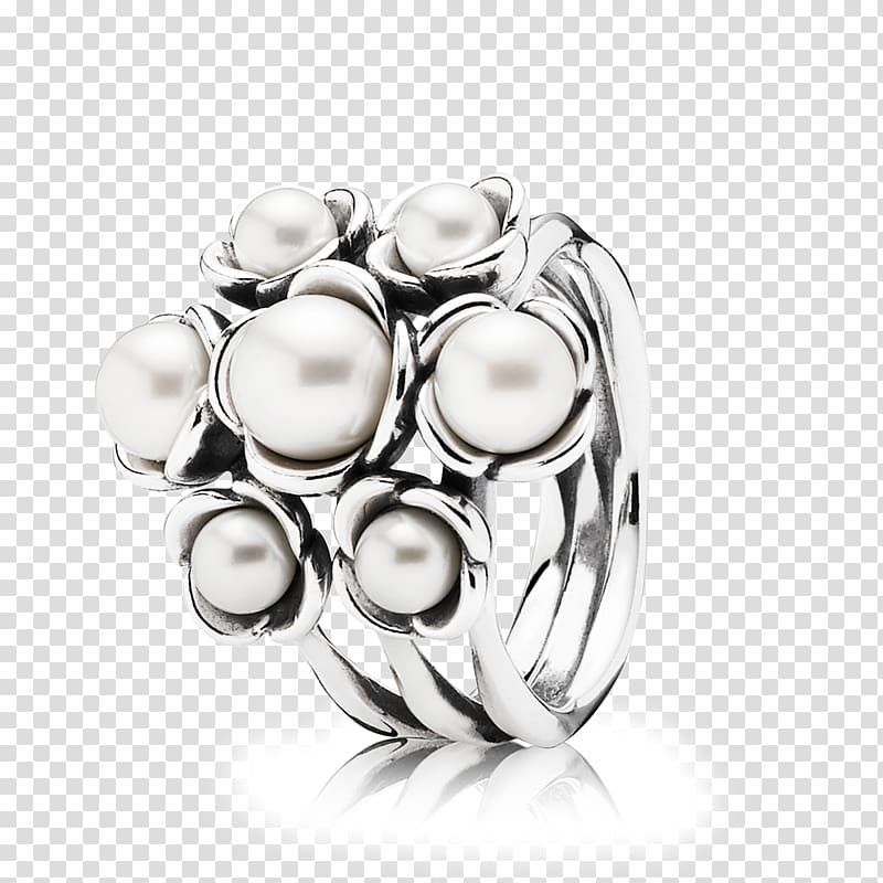 Pandora Ring Pearl Online shopping Birthstone, pearls transparent background PNG clipart