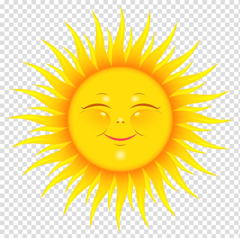 Cartoon , Cute Sun , yellow celestial sun transparent background PNG clipart