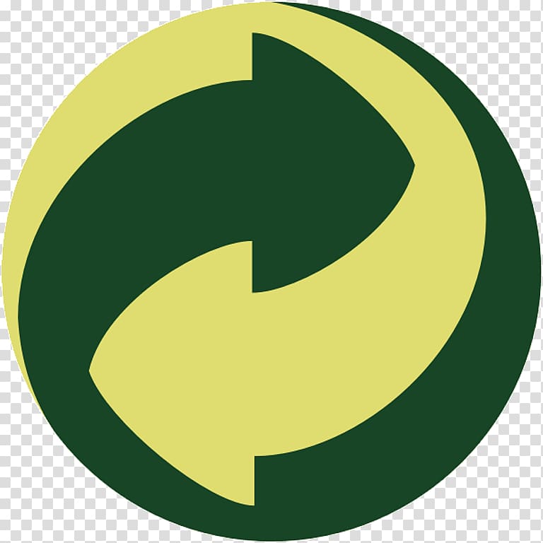 Green Dot Recycling symbol Cyprus Organization, material transparent background PNG clipart