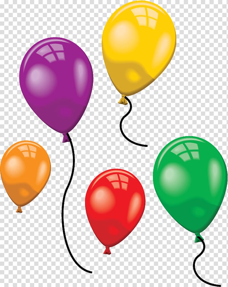several assorted-color balloons illustration, Toy balloon Party, ballons transparent background PNG clipart