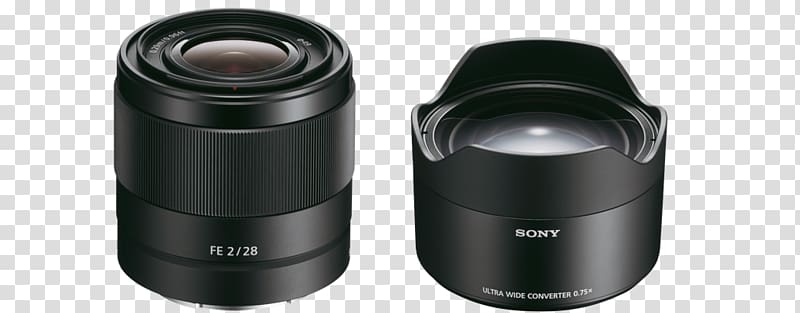 Sony FE 28mm F2 Sony α7 II Sony E-mount Wide-angle lens Camera lens, cinema hall transparent background PNG clipart