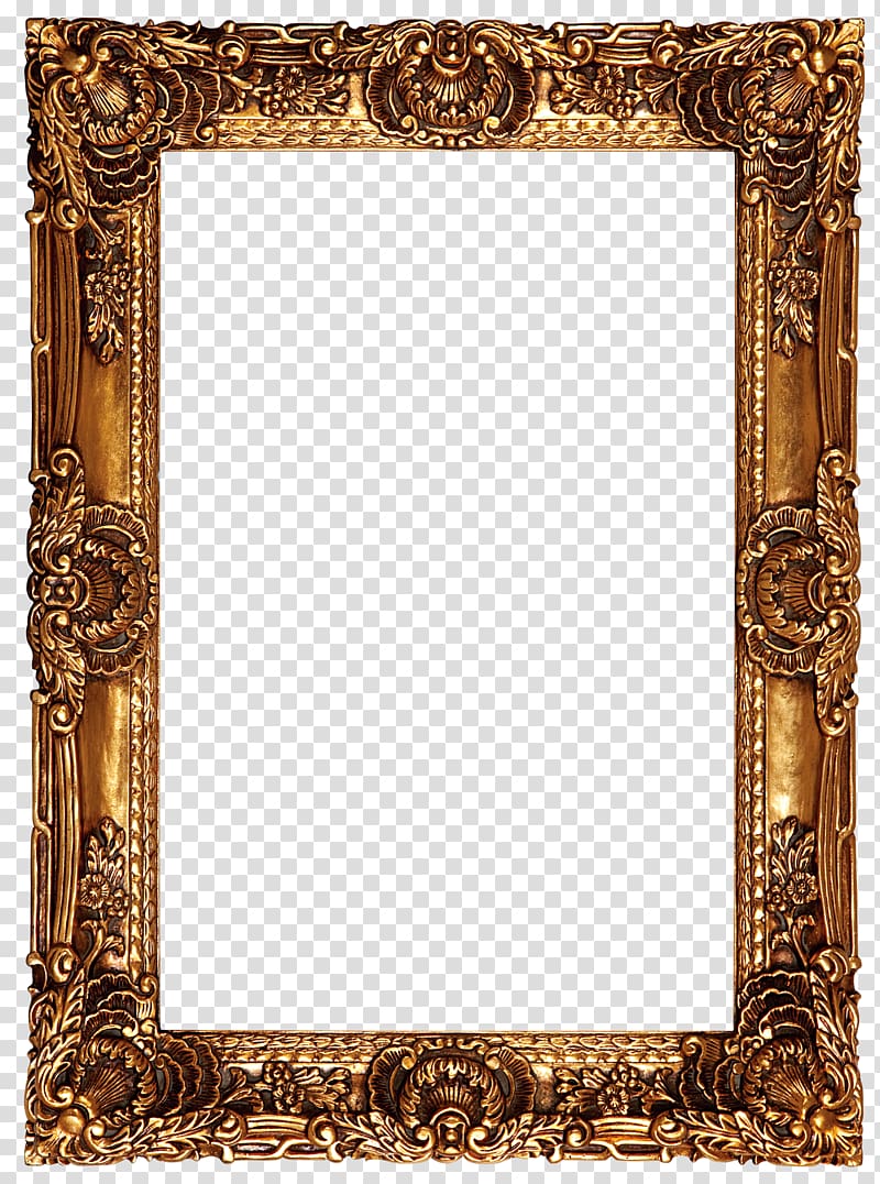 high-definition oil painting frame,clear frame transparent background PNG clipart